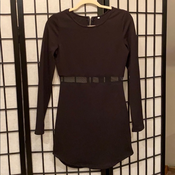 Shein Long Sleeve Black Dress - Picture 1 of 2